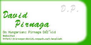 david pirnaga business card